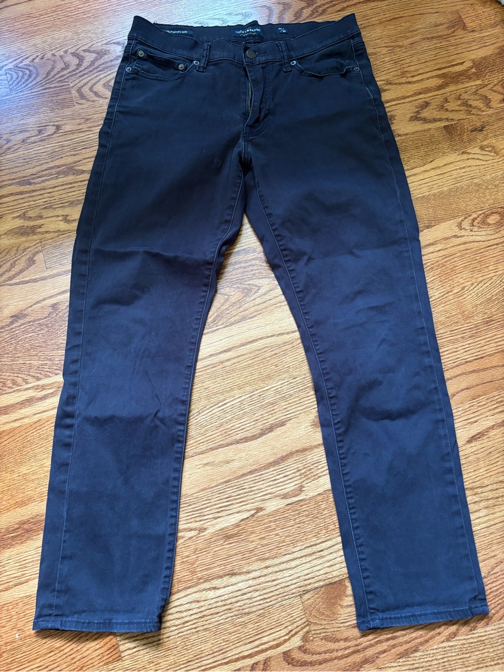 Lucky Brand Men's Slim Straight Black Jeans